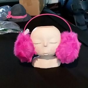 Plush Pink Ear Muffs